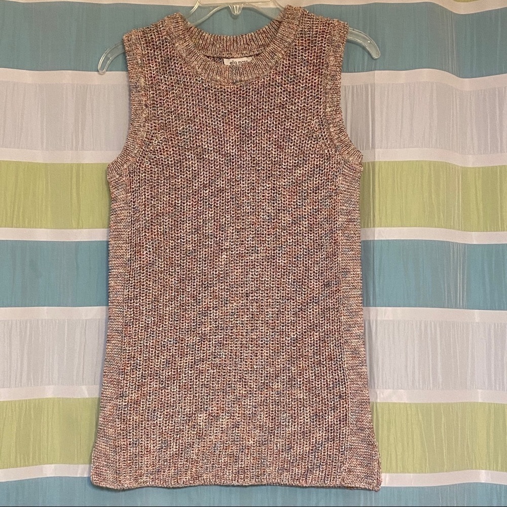 Ella Moss Marbled Knit Sleeveless Sweater Sz Small - Picture 9 of 9